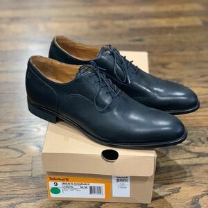 New Timberland Men’s Black Leather Dress Shoes US Size 9